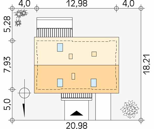 Projekt domu Magnolia 2 - usytuowanie na działce