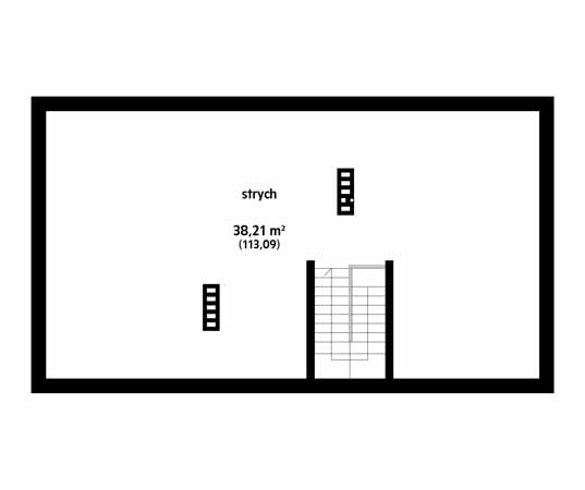Projekt domu Mahoń 4 - rzut poddasza