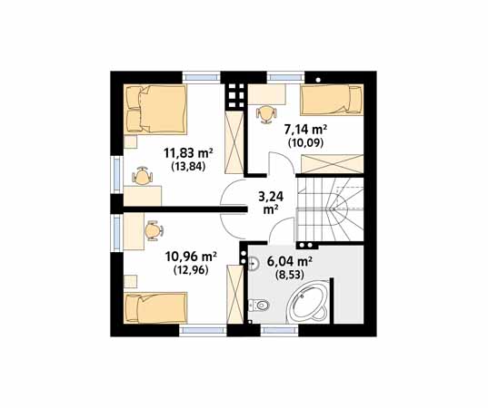 Projekt domu Majka 2 - rzut poddasza