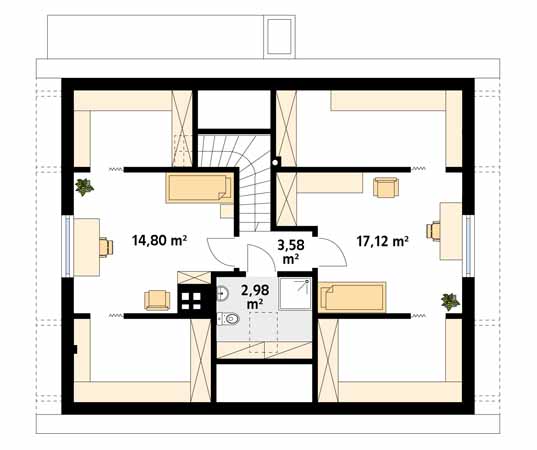 Projekt domu Mak 3 - rzut poddasza