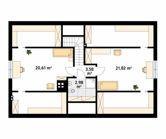 Projekt domu Mak 4 - rzut poddasza