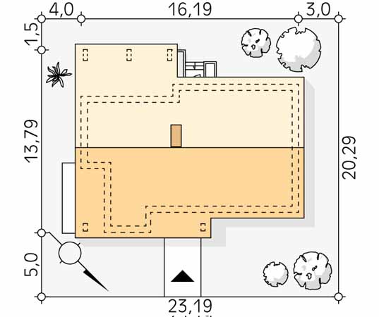 Projekt domu Malmo 3 - usytuowanie na działce