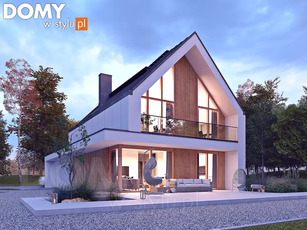 Nowoczesny projekt domu z poddaszem Malutki 12 - wizualizacja frontowa