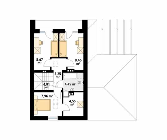 Projekt domu Malutki 6 - rzut poddasza