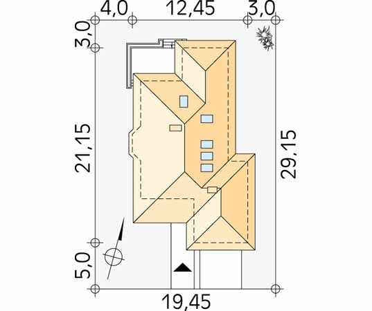 Projekt domu Malwa 3 - usytuowanie na działce