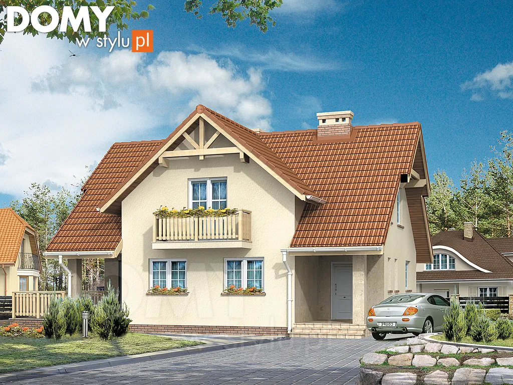 Projekt domu Mazurek dr-T - wizualizacja frontowa