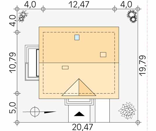 Projekt domu Meteor 2 - usytuowanie na działce