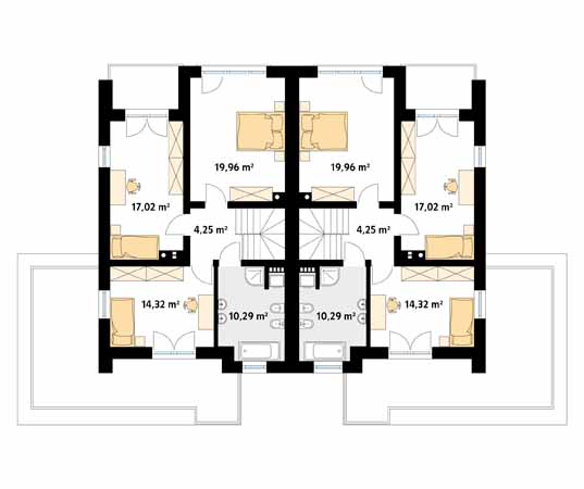 Projekt domu Miętowy - rzut piętra