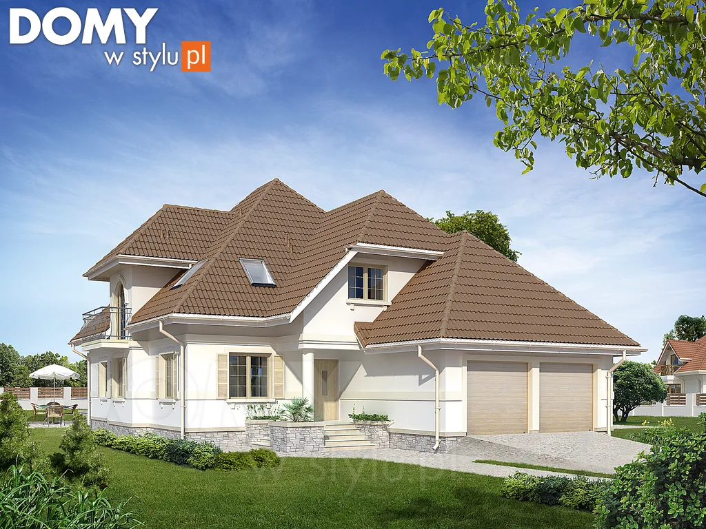 Projekt domu z poddaszem Mistral - wizualizacja frontowa