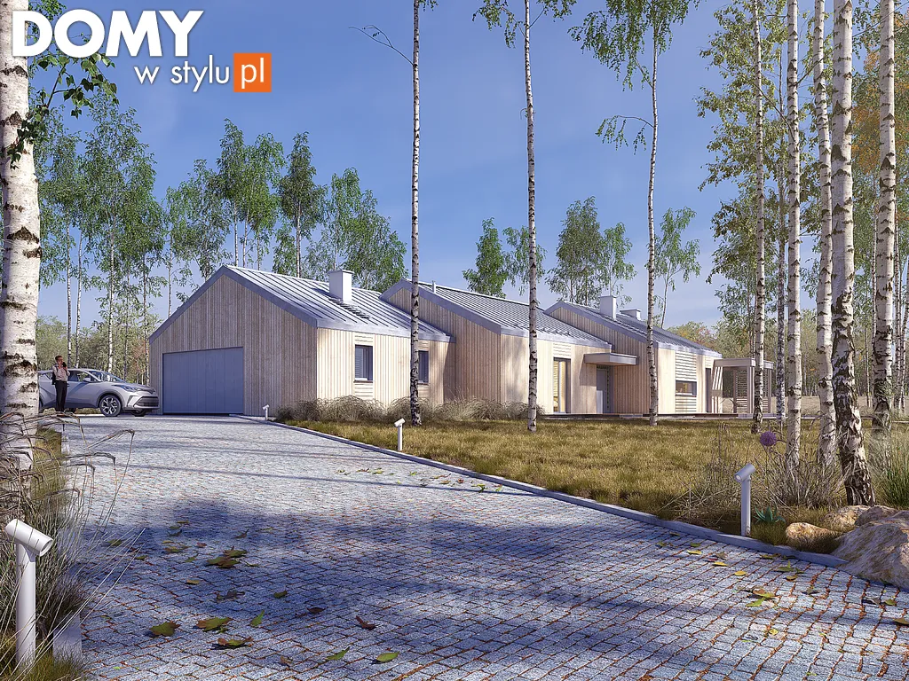 Nowoczesny projekt domu parterowego Mokosz - wizualizacja frontowa