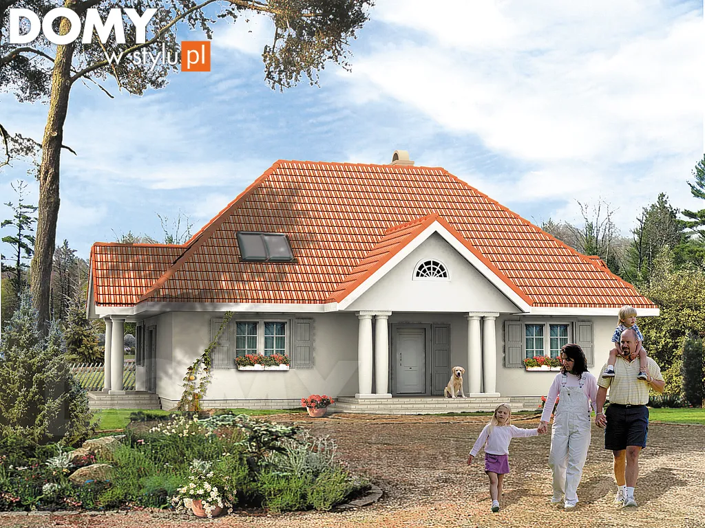 Projekt domu Murena - wizualizacja frontowa