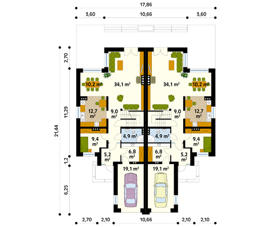 Projekt domu Muza 2 - rzut parteru