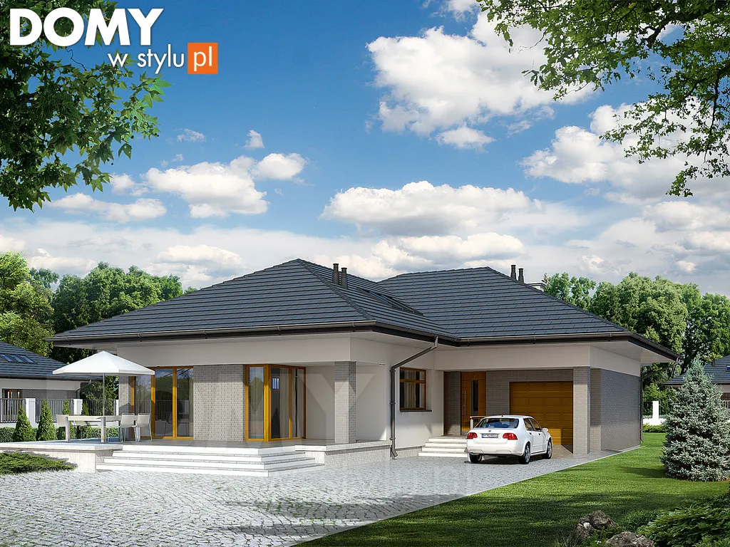 Nowoczesny projekt domu z poddaszem Neptun 6 - wizualizacja frontowa