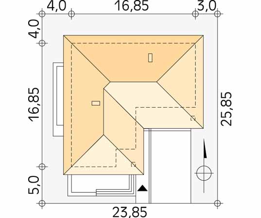 Projekt domu Neptun 7 - usytuowanie na działce