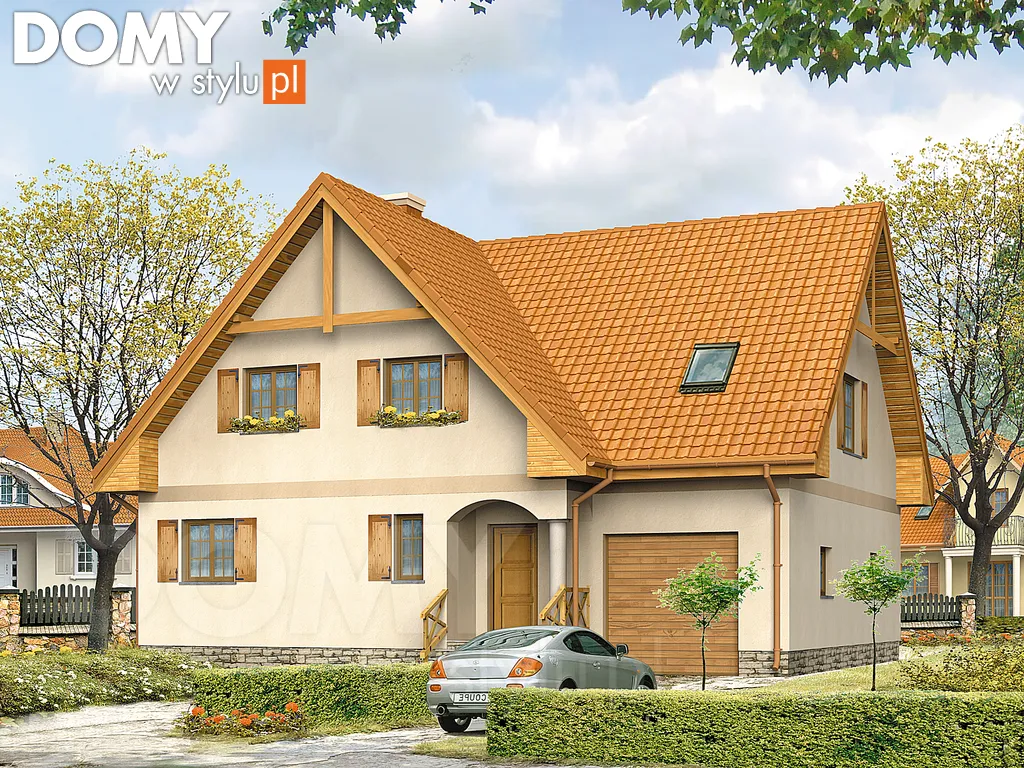 Projekt domu Nutka - wizualizacja frontowa