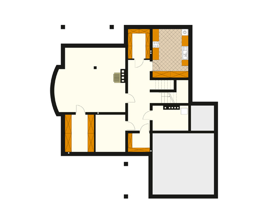 Projekt domu Ocean 2 - rzut piwnicy