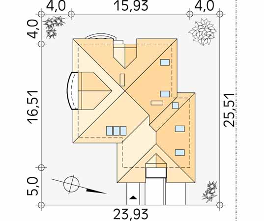 Projekt domu Ocean 2 - usytuowanie na działce