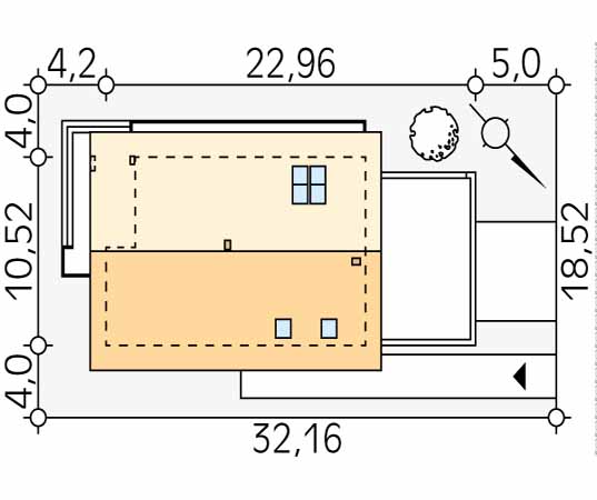 Projekt domu Onyks 3 - usytuowanie na działce