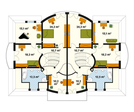 Projekt domu Passat - rzut poddasza