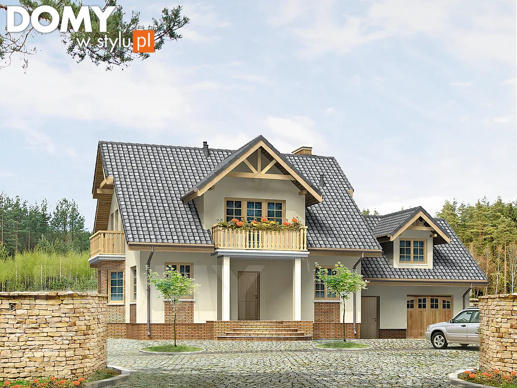 Projekt domu Perełka - wizualizacja frontowa