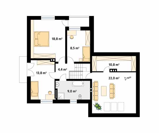 Projekt domu Perkoz 2 - rzut poddasza