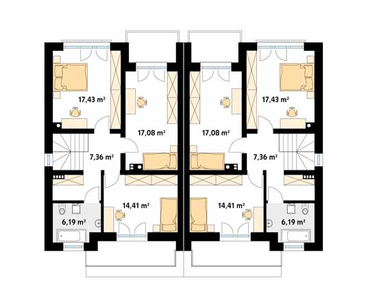 Projekt domu Pistacjowy - rzut poddasza