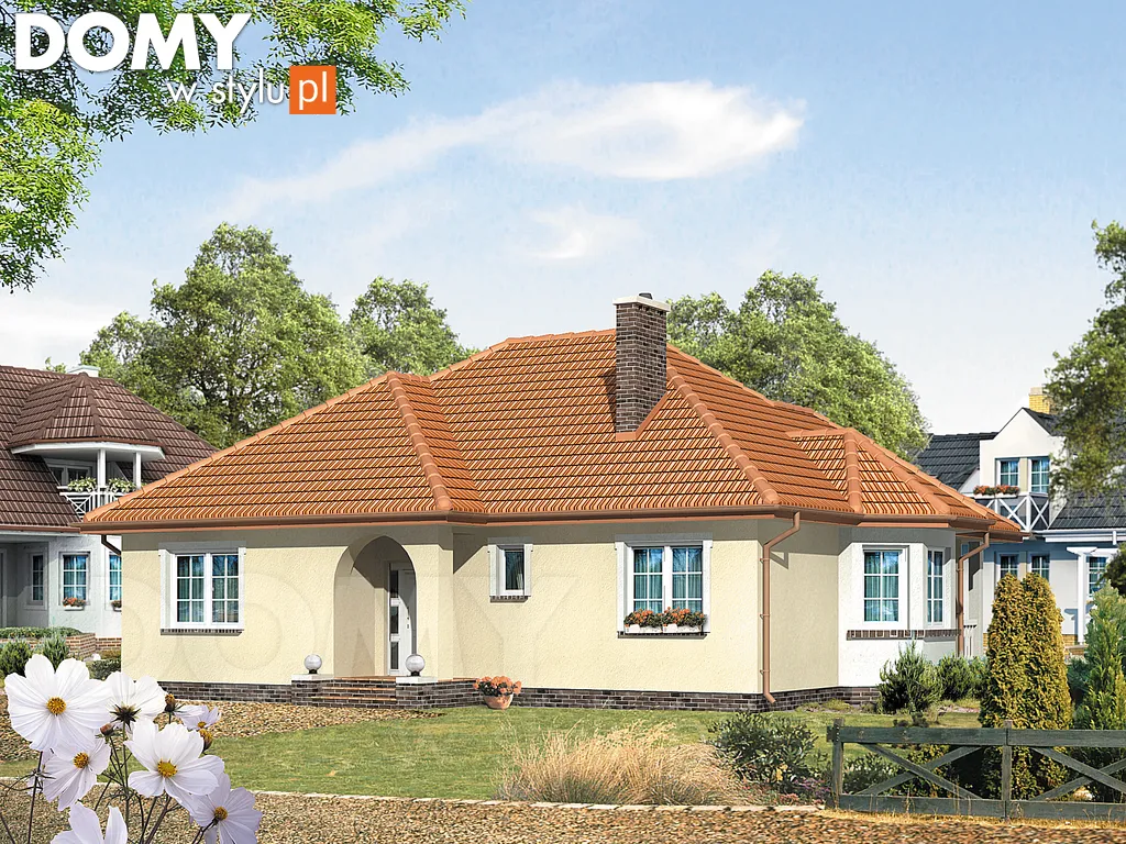 Projekt domu Poemat 4 - wizualizacja frontowa