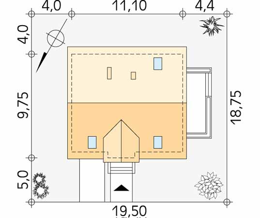 Projekt domu Poezja - usytuowanie na działce