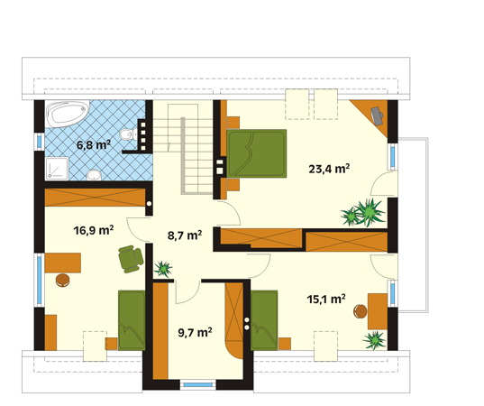 Projekt domu Poezja 2 - rzut poddasza