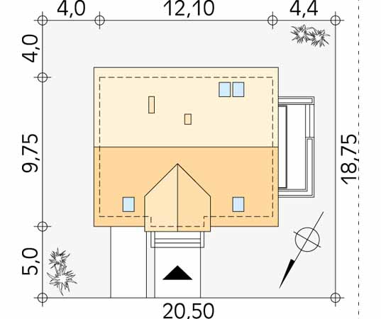Projekt domu Poezja 2 - usytuowanie na działce