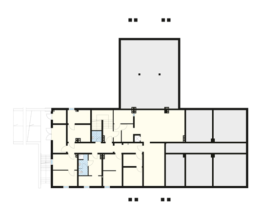 Projekt pensjonatu Polana 3 - rzut piwnicy