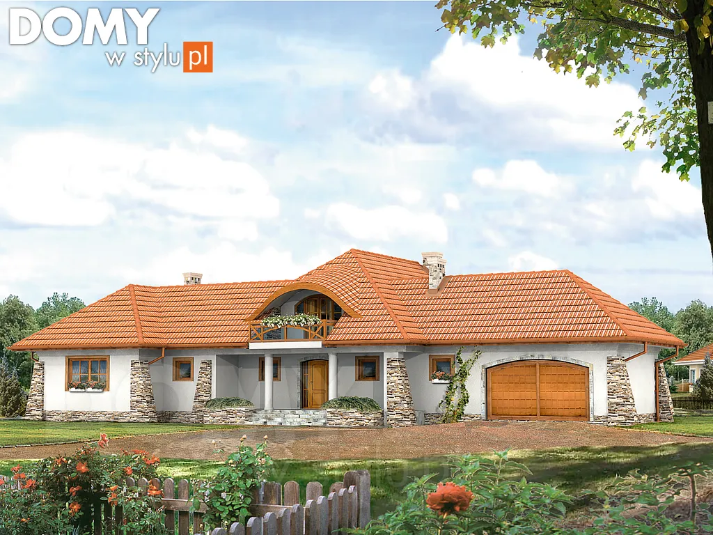 Projekt domu Preria - wizualizacja frontowa