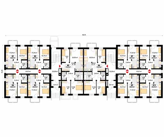 Projekt domu Przytulny - rzut parteru