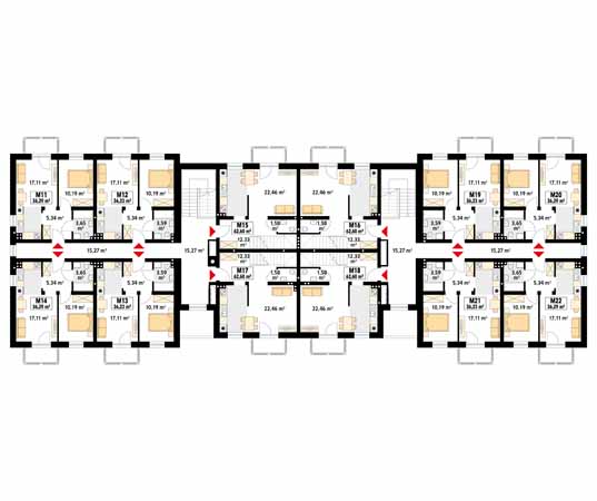 Projekt domu Przytulny - rzut piętra