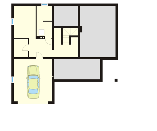 Projekt domu Rondo - rzut piwnicy