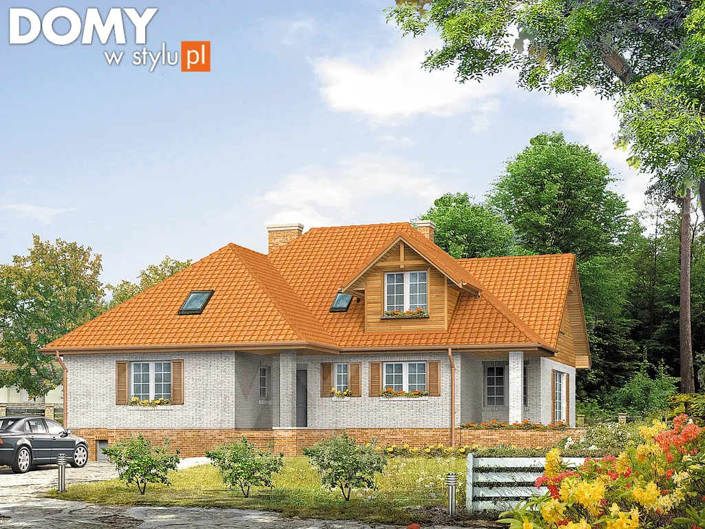 Projekt domu Rondo - wizualizacja frontowa