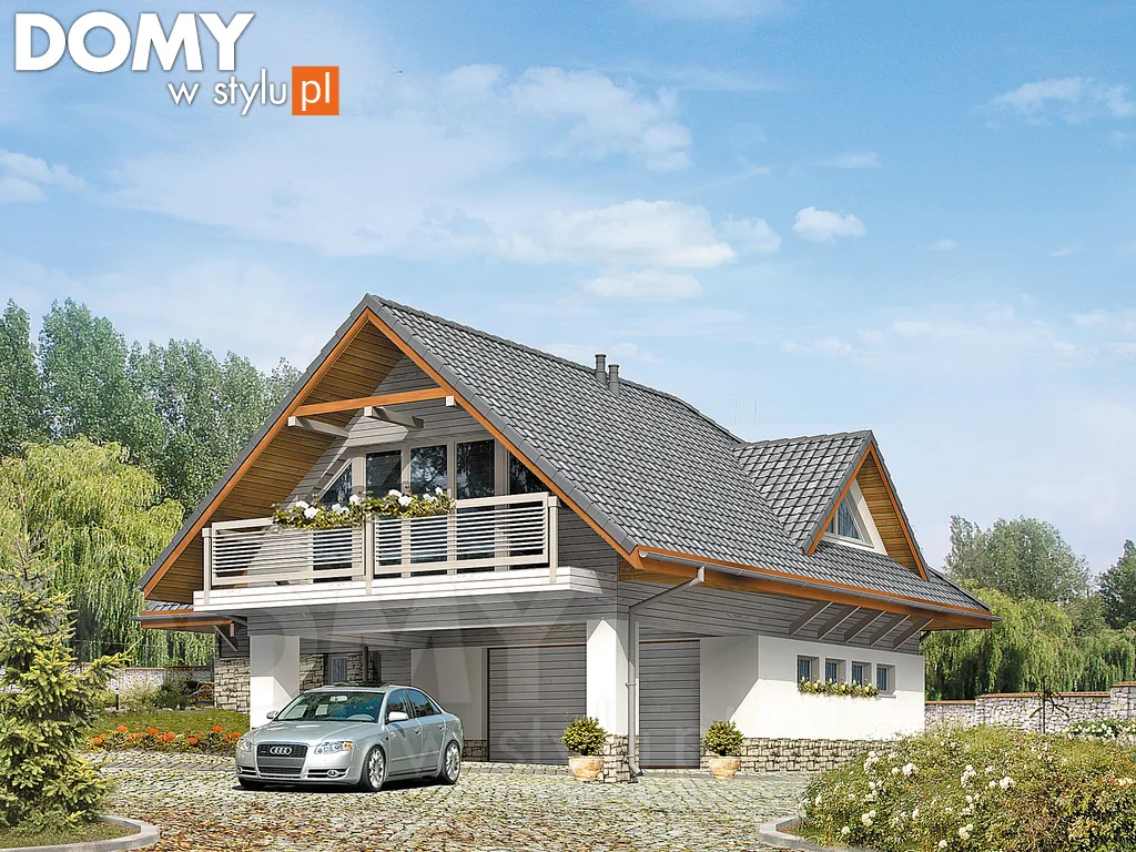 Nowoczesny projekt domu letniskowego Rybitwa - wizualizacja frontowa
