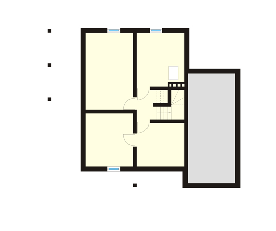 Projekt domu Samba - rzut piwnicy