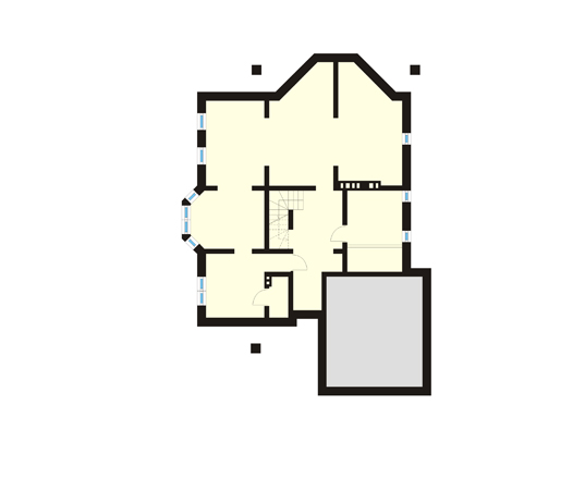 Projekt domu Sasanka - rzut piwnicy