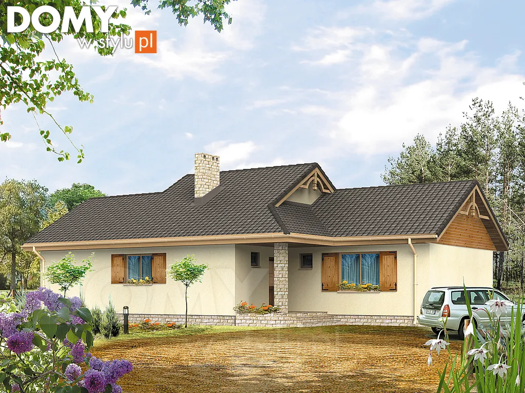 Projekt domu Skrzat 3 - wizualizacja frontowa