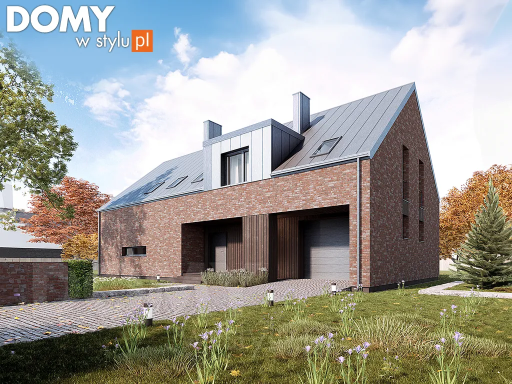 Nowoczesny projekt domu z poddaszem Słoneczny 3 - wizualizacja frontowa