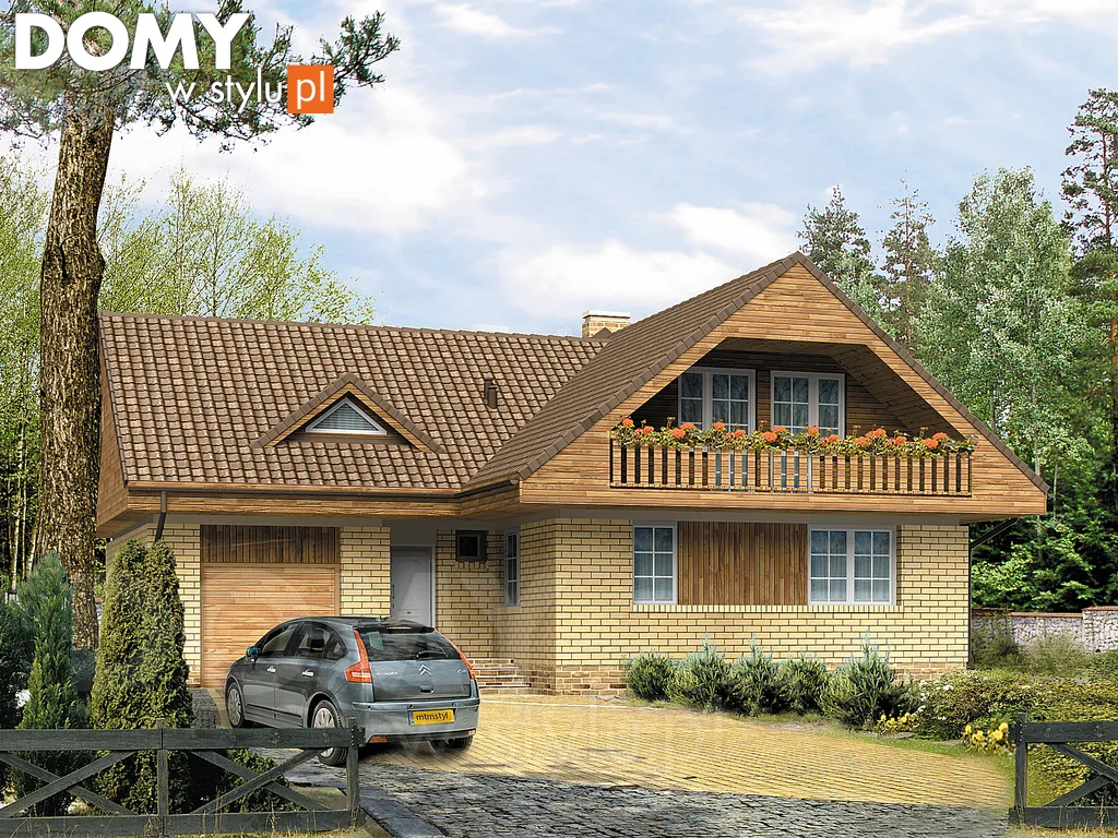 Projekt domu Sokół 2 - wizualizacja frontowa