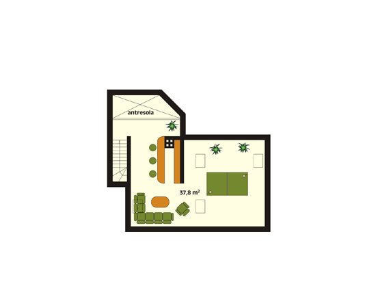 Projekt domu Solo - rzut poddasza