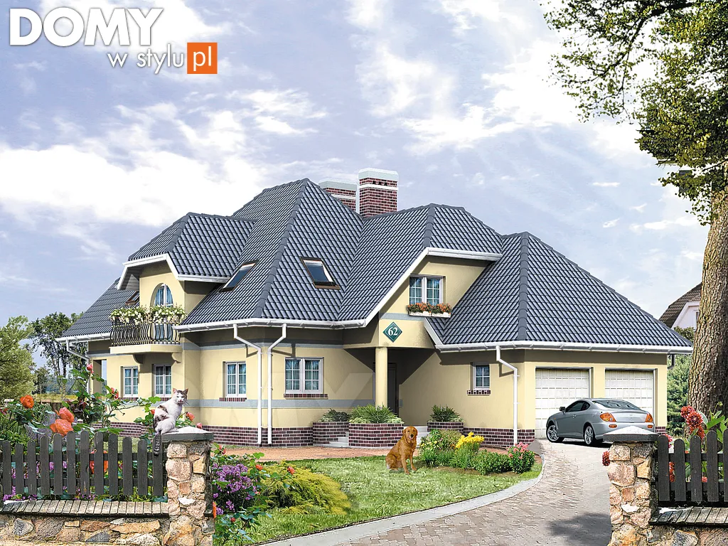 Projekt domu Sonata 2 - wizualizacja frontowa