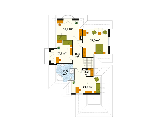 Projekt domu Sonata 3 - rzut poddasza