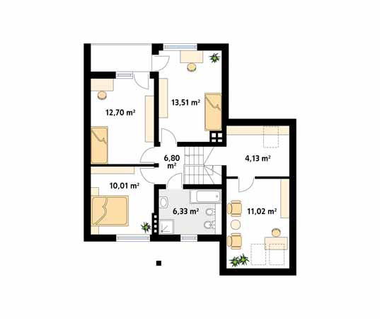 Projekt domu Sopran 2 - rzut poddasza