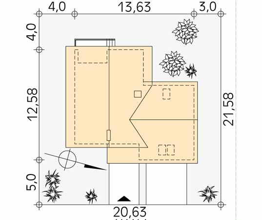 Projekt domu Sopran 3 - usytuowanie na działce