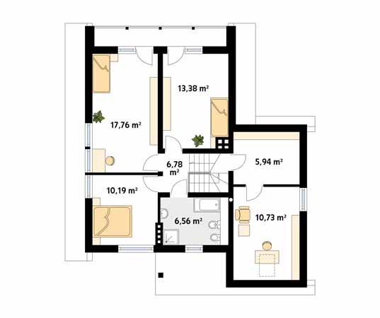 Projekt domu Sopran 4 - rzut poddasza
