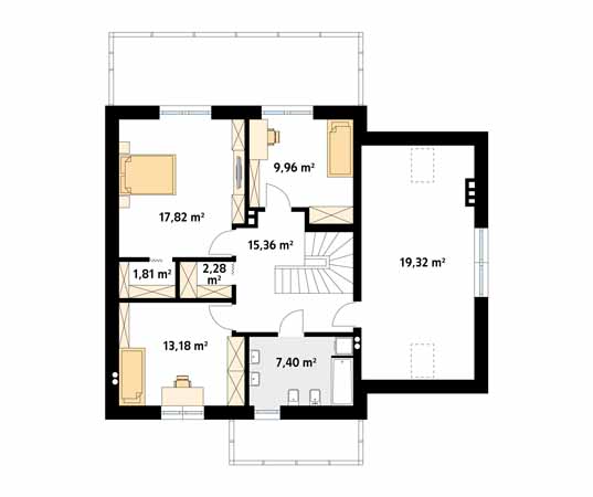 Projekt domu Sopran 8 - rzut poddasza