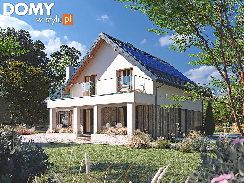 Nowoczesny projekt domu z poddaszem Sopran 8 - wizualizacja frontowa